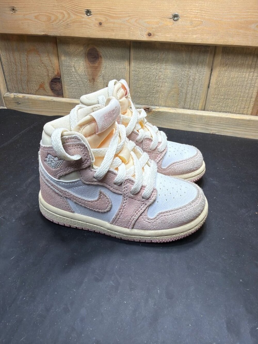 Nike Air Jordan 1 Retro High OG Toddler 6C Washed Pink White Sneakers FD2598